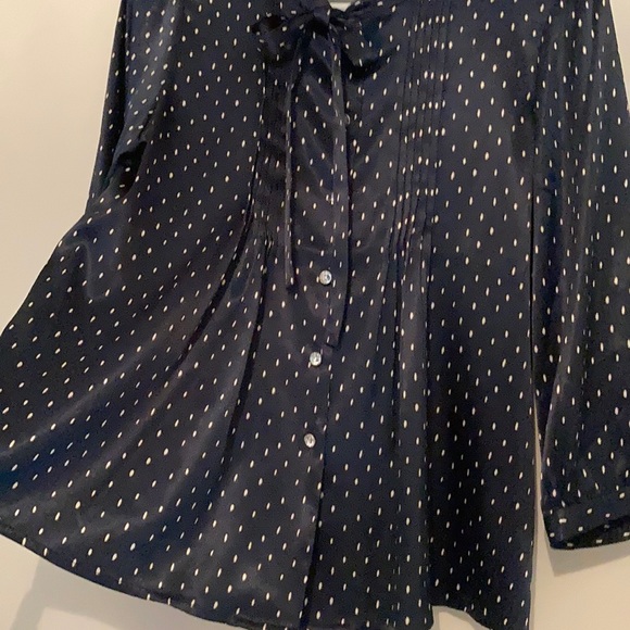 Polka dot bcbg blouse with crystal buttons - Picture 5 of 5